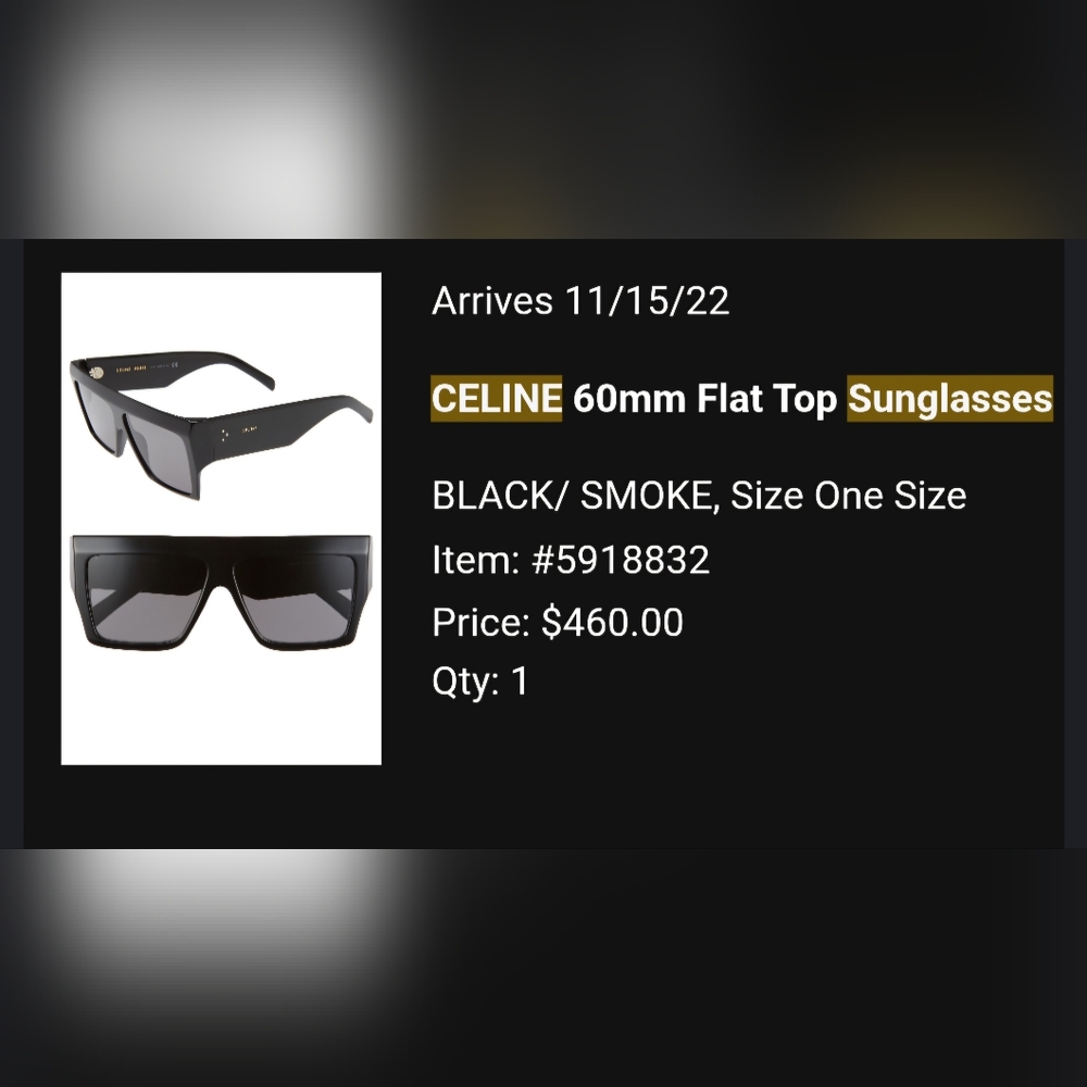 Celine Black Sunglasses - Picture 9 of 9